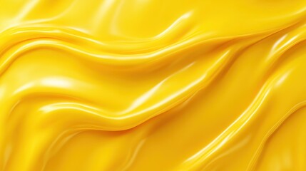 A smooth, flowing texture of vibrant yellow, resembling a creamy substance or fabric, conveying warmth and energy.