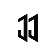 Fototapeta premium JJ monogram logo design letter text name symbol monochrome logotype alphabet character simple logo