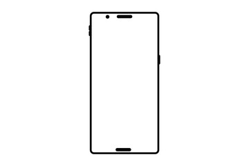 Smartphone with blank screen. Phone icon. phone with blank screen
