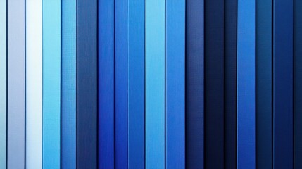 Obraz premium A visually striking arrangement of vertical blue panels in varying shades, creating a gradient effect.