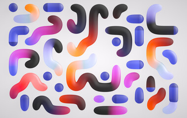 abstract geometric background of assorted colorful elements, modern multicolored wallpaper