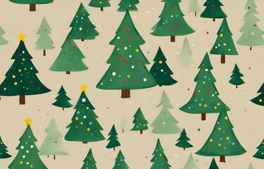 Fototapeta premium Illustration style Christmas wallpaper