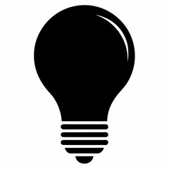 Light Bulb Silhouette Vector Art Design