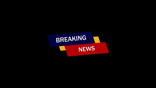 Cable News Lower Third Breaking News Chyron Transparent Background