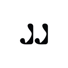 JJ monogram logo design letter text name symbol monochrome logotype alphabet character simple logo