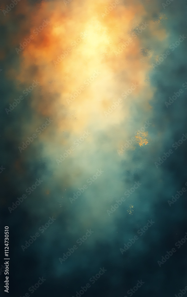 Poster A rough abstract background has a grainy noise, grungy texture, with a bright light that shines and glows through an empty space._00001_