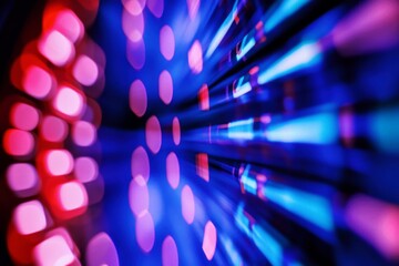 dynamic close-up of a high-speed arrow in motion with neon lights and radial blur, symbolizing precision, energy, and futuristic focus