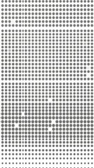 Geometric pattern of abstract halftone dots in various sizes and opacities, pattern
