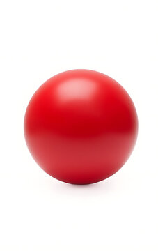 A red ball floats isolated on a transparent PNG image, creating a simple yet visually appealing visual effect online free._00001_