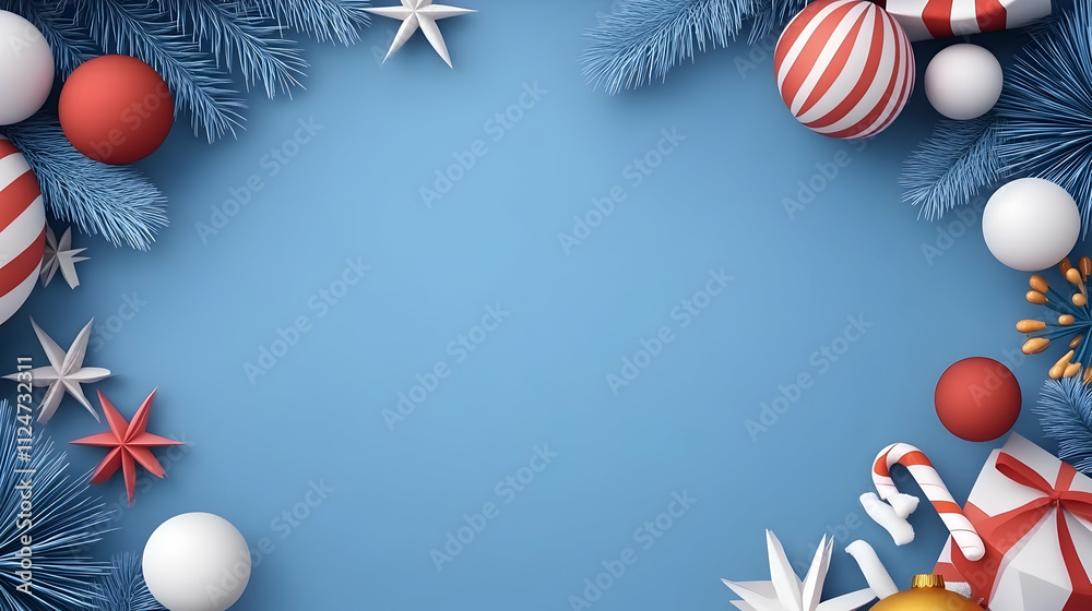 Fototapete new year card for the year 2025 with beautiful background. a happy new year is in the center of atte