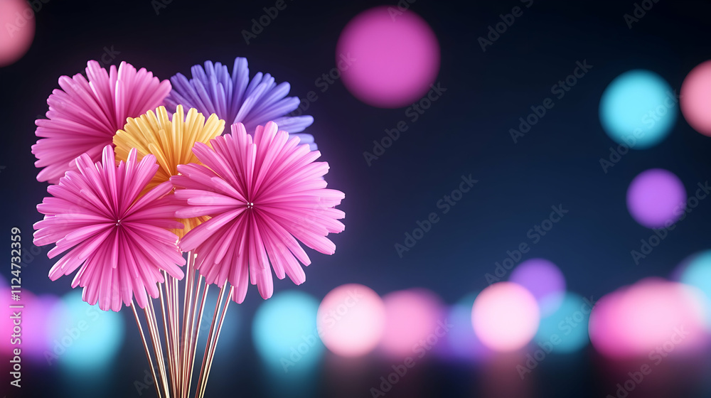 Fototapete new year card for the year 2025 with beautiful background. a happy new year is in the center of atte