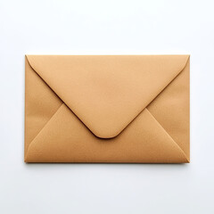 an envelope in brown paper on a white background