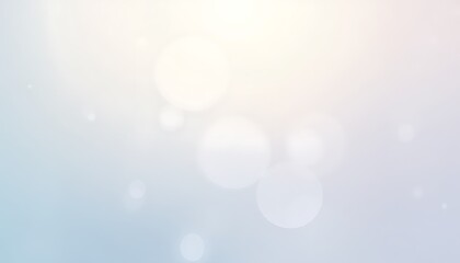 Soft Light Bokeh Background Pastel Blue and White Blurred Circles