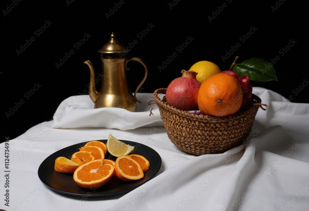 Wall mural still life with fruits and berries