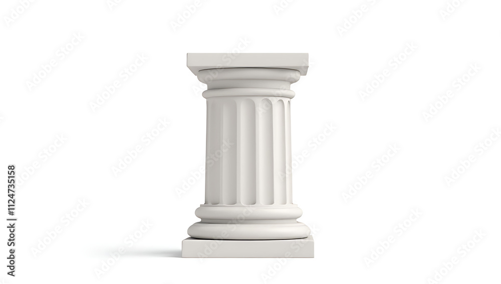 Aufkleber a classic roman architectural element features a solitary stone column with a smooth arched shape on