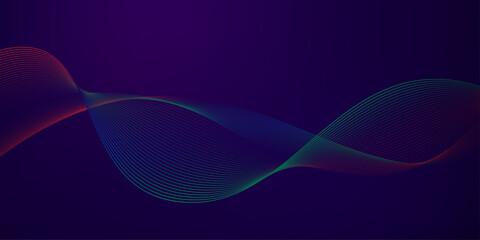 Gradient swirl waves vector abstract background