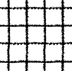 Monochrome texture composed of irregular graphic elements. Distressed uneven grunge background. Abstract vector illustration. Overlay for interesting effect and depth. Isolated on white background.