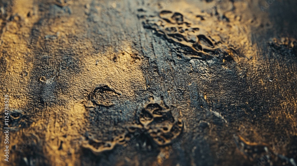 Poster abstract golden and dark rough textured background creating a luxurious vibe