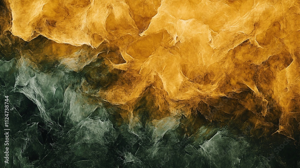 Aufkleber abstract yellow and green mixing colors creating stunning visuals