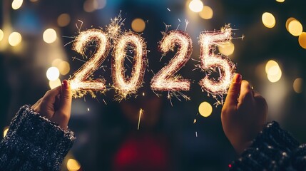 New Year Celebration 2025 , Sparkling Fireworks Festive Background, Bright Colors, Celebratory Atmosphere, Holiday Spirit, Countdown, Excitement, Joy, Arrival, Party Vibes. 8k