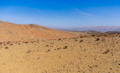 View of the Anti Atlas geological formation in southern Morocco