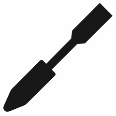 Minimalist Black Silhouette Chisel Vector Illustration