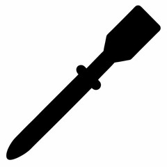 Minimalist Black Silhouette Chisel Vector Illustration