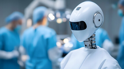 Cutting edge medical robot aids surgeons in state of the art operating room, demonstrating the potential of ai and robotics in healthcare