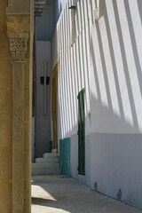 Geometric composition. Detail of the Mosque Sidi Bou Abib in the Place du 9 avril. English : Square...
