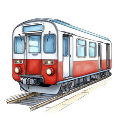 Obraz premium Vintage Train Watercolor Illustration | Vintage/Retro Illustrations