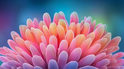 Vibrant floral bloom nature digital artwork close-up abstract colorful petals for creative inspiration