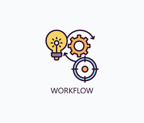 Workflow Vector, Icon Or Logo Sign Symbol Illustration 