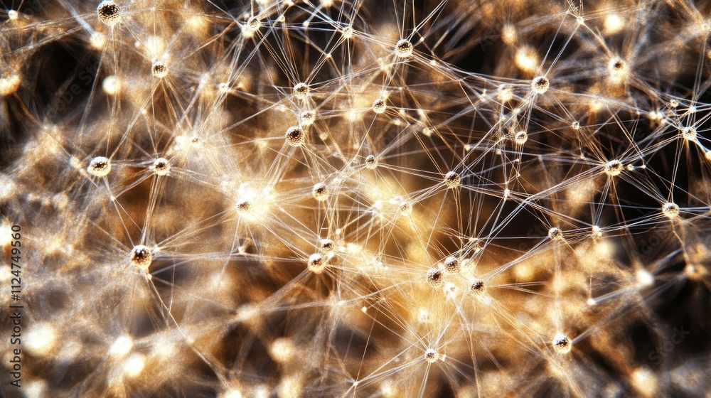 Poster a web of interconnected nodes, showcasing the interdependence of concepts and the complexity within 