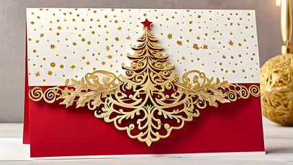 Red & Gold Christmas Cards 