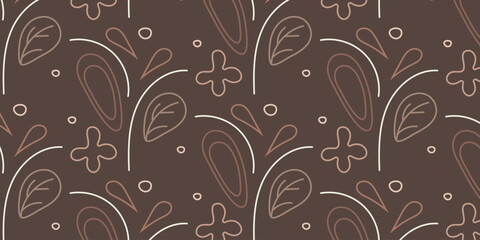 Minimalist Abstract Pattern with Nature-Inspired Motifs