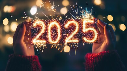 New Year Celebration 2025 , Sparkling Fireworks Festive Background, Bright Colors, Celebratory Atmosphere, Holiday Spirit, Countdown, Excitement, Joy, Arrival, Party Vibes. 8k