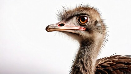 Curious Ostrich Chick Portrait 