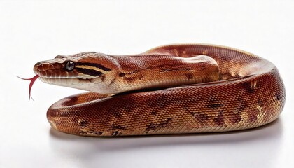 Obraz premium The Regal Python: A majestic python with captivating markings and a forked tongue, displaying the beauty and allure of these incredible reptiles.