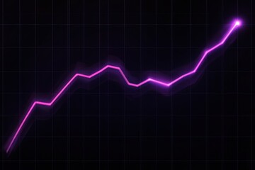 Financial graph stock market chart line graph upward trend glowing lines digital data visualization grid background