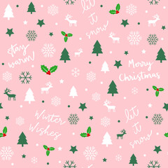 Christmas seamless pattern background