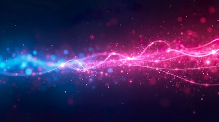 Fototapeta premium Intense Red Abstract Wave Technology Background with Digital Flow for Corporate Innovation