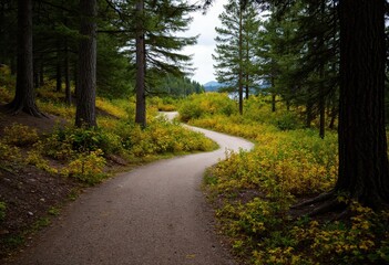 Naklejka premium path in the woods