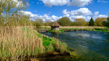 The River Test and the Bunny near Leckford, Hampshire