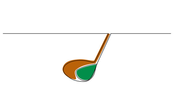 recommend clip art: Golf putter continuous one line drawing, Golf line icon, Golf Club, One continuous line drawing of Golf sports vector illustration, Golf putter abstract one line icon drawing.