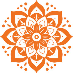 Beautiful flower art and mandala vector design