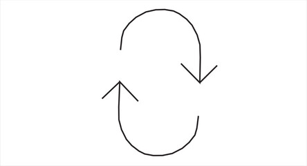 Refresh icon, sync repeat and reload arrow icon symbol convert button sign