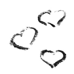 heart outline of a drawn heart