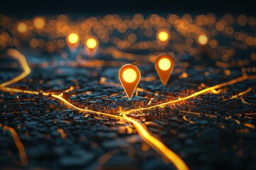 Nighttime aerial views for retail site selection and market growth