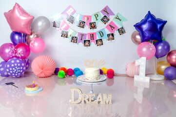 First Birthday Cake Smash Photoshoot Setup
