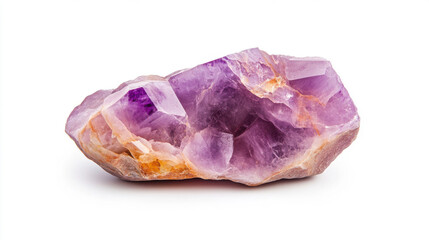 Amethyst Crystal: A captivating close-up of a raw amethyst crystal, showcasing its intricate facets and rich purple hues.